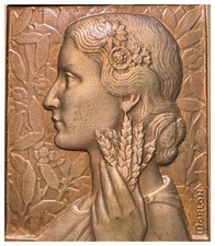 Médaille bronze Art Déco "