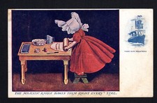 POSTCARD SUNBONNET MAJESTIC BISCUIT 1907 - ref 052