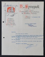 Facture NICE 1929 SPRUGNOLI