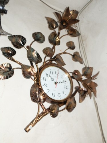 Horloge murale lis fer forgé - horloge,