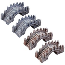  4 Pcs Mini Pont Jardin