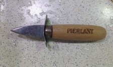 Couteau à huîtres publicitaire PIERLANT (champagne) inox et bois