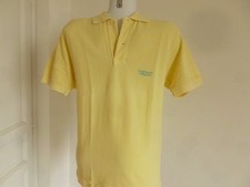 BEAU POLO MARQUE " BENETTON " PIQUE DE COTON JAUNE T.XS TRES BON ETAT