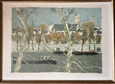 Les Péniches - Eugène Baboulène - Lithographie signée numérotée