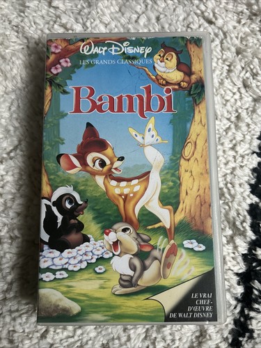 Cassette vhs bambi walt - vhs,