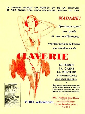 Publicite claverie corset - claverie,