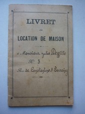 Ancien livret de location de