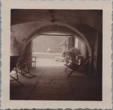 Italie, Malcesine, Chaises longues, Tirage vintage, ca.1930  Tirage argentique