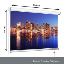 Écran de Projection 72" Pouces Extensible 16:9 160x89 cm Montage Mural / Plafond