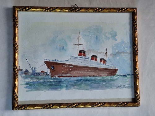 Aquarelle encadrée du - ,