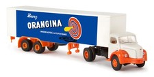 Sai 2553 Camion semi remorque berliet TLR 8 tôlé, Orangina