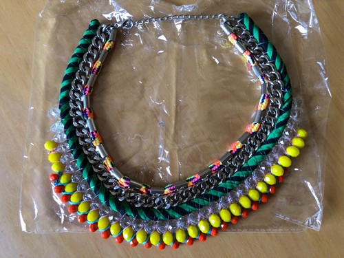 collier perles orange