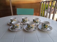Villeroy & Boch 6 tasses et sous tasses à café moka collection Botanica Vintage