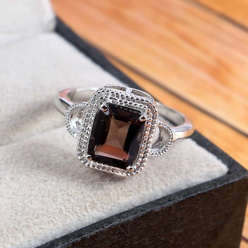 Bague quartz fumé - quartz,