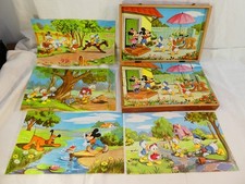 PUZZLE CUBE WALT DISNEY 40 CUBES boite bois vintage GARNIER CORNIL nº 2