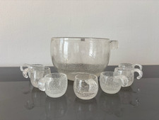 Service Iglu 1 grand bol et 7 verres - Oiva Toikka pour Nuutajärvi Notsjö 1973 V