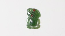 Ancien Pendentif Hei Tiki Maori en jade pounamu Nouvelle-Zélande XXe siècle