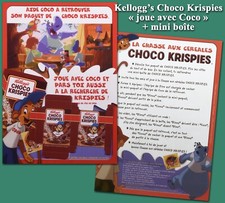 Kellogg’s Choco Krispies, publicité « joue avec Coco » + mini boîte