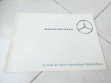 Mercedes boite de vitesses automatique W111 220 SE 1965 brochure catalogue
