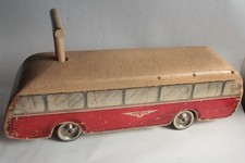 Ancien jouet à chevaucher Bus bois Chausson (74198)