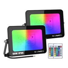 2pcs Projecteur LED RGB