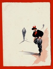 GX25-AQUARELLE ORIGINALE-ENCRE-SEM-ILLUSTRATEUR-[L'ÉLÉGANCE]