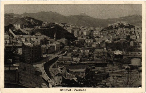 Cpa genova panorama italy - cpa,