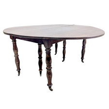 Table à 6 pieds, pieds Jacob en acajou d'époque XIXème