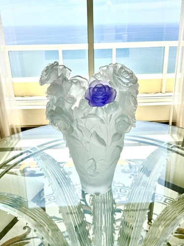 Daum white magnum vase - white,