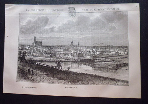 Gravure 1883 france - :1883:la,