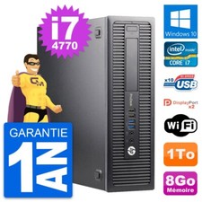 PC HP ProDesk 600 G1 SFF Intel i7-4770 RAM 8Go Disque Dur 1To Windows 10 Wifi