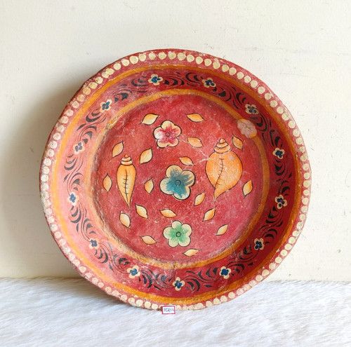 Plat papier mâché peint - en,