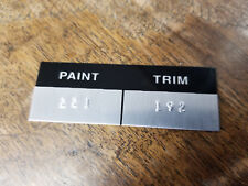 Plaque De Données De Peinture