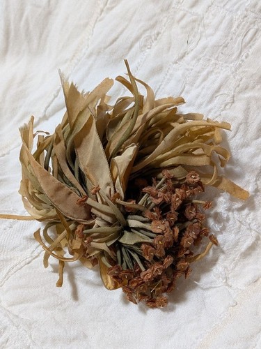 Broche fleur tissu teint - broche,
