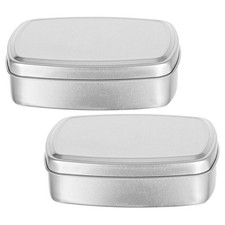  2 Pcs Metal Container Boîte