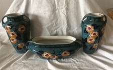 Vases et Jardinière Art Nouveau Faïencerie de Luneville Keller & Guerin