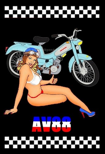 Tableau mobylette motobecane - tableau,