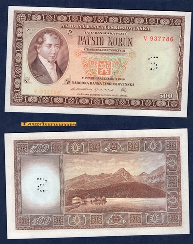 Tchécoslovaquie 500 korun - 500,