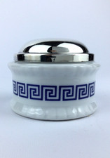 Boîte en porcelaine et argent