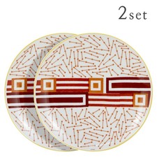 Paire d'assiettes à dessert Hermès Hippomobile n°2 multicolore 3240 du Japon