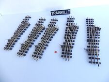 TOURELLE / GASTOU TRAVERSES BOIS RAIL LAITON 5 AIGUILLAGES A DROITE 225 MM