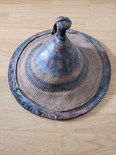 Ancien chapeau vannerie - en,