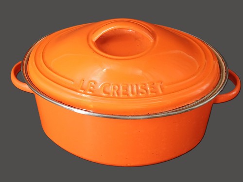 Cocotte orange tôle - cocotte, en