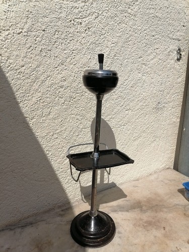 Cendrier vintage chrome metal