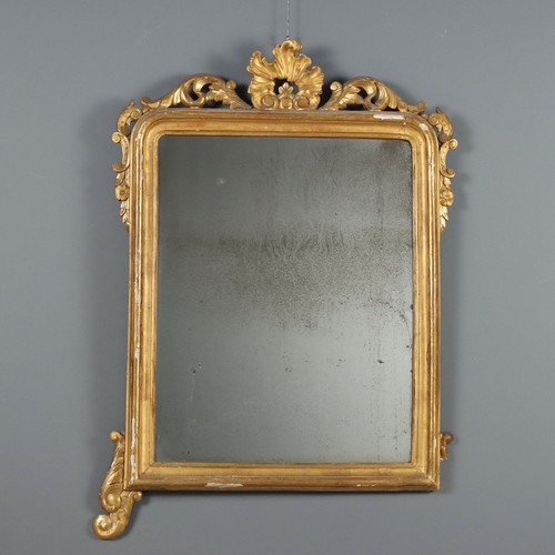 Miroir ancien bois - miroir, gravé