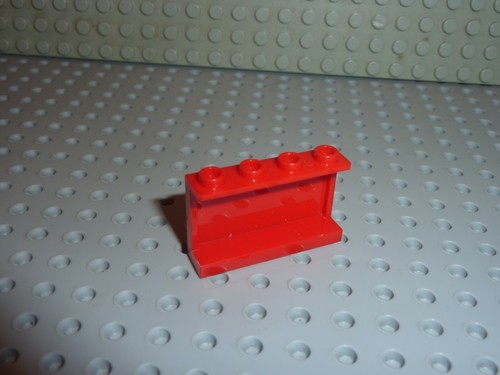 Lego red panel 1x4x2 side - lego,