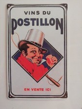 VINS DU POSTILLON magnet aimant alu très fin dimension environ 5,5 x 8,5 cm