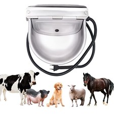 Abreuvoir Chaud Automatique en Acier Inoxydable 4L pour Chevaux Bovins Chèvre...