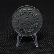 5 francs France 1949 B - Lavrillier en aluminium, TTB,  sous pochette