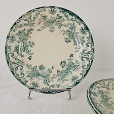 Assiettes À Dessert Décor Anglais De Léon Bertrand Terre De Fer 19ème